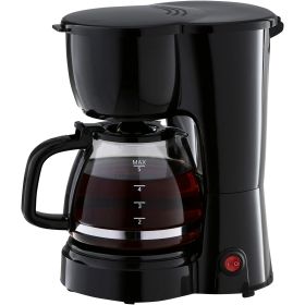 5-Cup Drip Coffee Maker Black, New