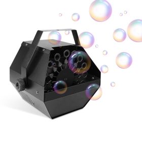 1Pc Automatic Bubble Machine 25W Pro Bubble Blower Maker With Handle For DJ DISCO Stages Wedding Kids Birthday Parties (Color: Black)